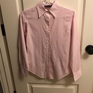Pink striped button down
